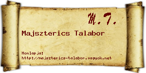 Majszterics Talabor névjegykártya